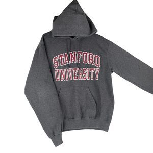 Champion Authentic Stanford University Mens Hoodie Pullover M Gray Embroidered